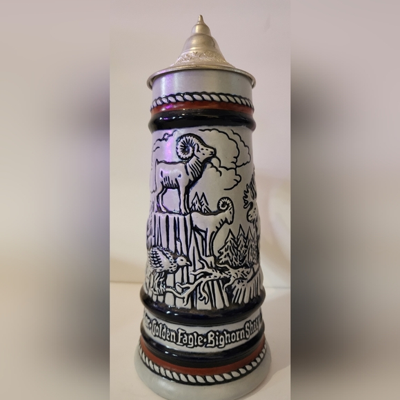 Vintage Avon Beer Stein with Pewter Lid 1977 Collectible Beer Stein - Picture 2 of 7